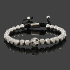 Football Bead Bracelet for Men — Braided, Stainless Steel