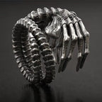 Alien Skeleton Men'S Punk Motorcycle Style Bold Skull Claw Ring Exaggerated Trendy Finger Accessory