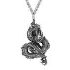 Chinese Dragon Stainless Steel Pendant Necklace