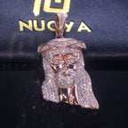 Rose Gold Jesus Head Pendant 925 Silver