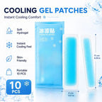 Cooling Gel Ice Sticker 10H Disposable Non Woven Patch for Summer Outdoor Camping Hiking Heat Relief Body Cooling Care