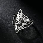 Witch Knot Celtic Ring for Women — Amulet, Stainless Steel