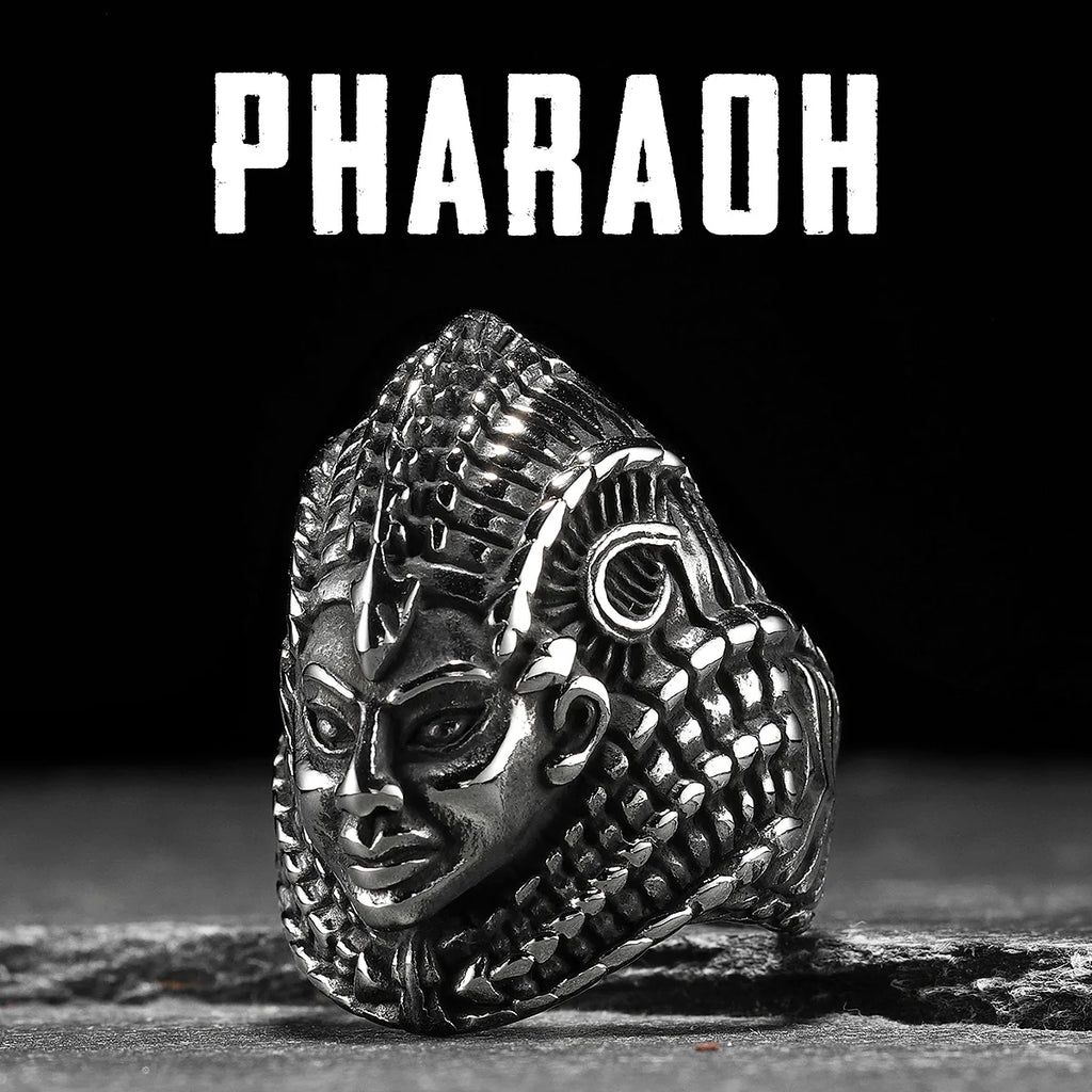 Egyptian Pharaoh Ring — Stainless Steel