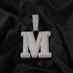 TBTK Big Bold Single Letter Pendant Initial Letter A-Z Micro Paved Out 5A Cubic Zirconia Charm Necklace Hiphop Jewelry