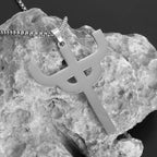 Stainless Steel Gothic Mysterious Ghost Death Band Symbol Pendant Necklace Personalized Punk Jewelry for Men and Women