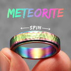 Meteorite Fidget Spinner Ring — Stainless Steel