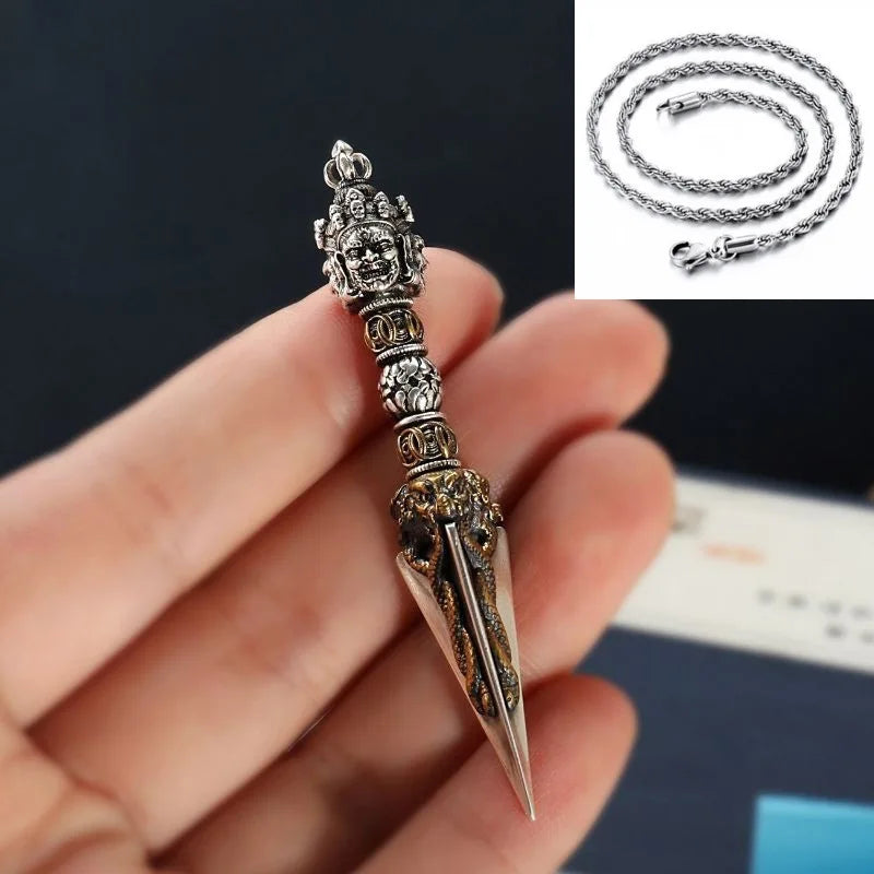 Buddhist 925 Silver Pendant Necklace