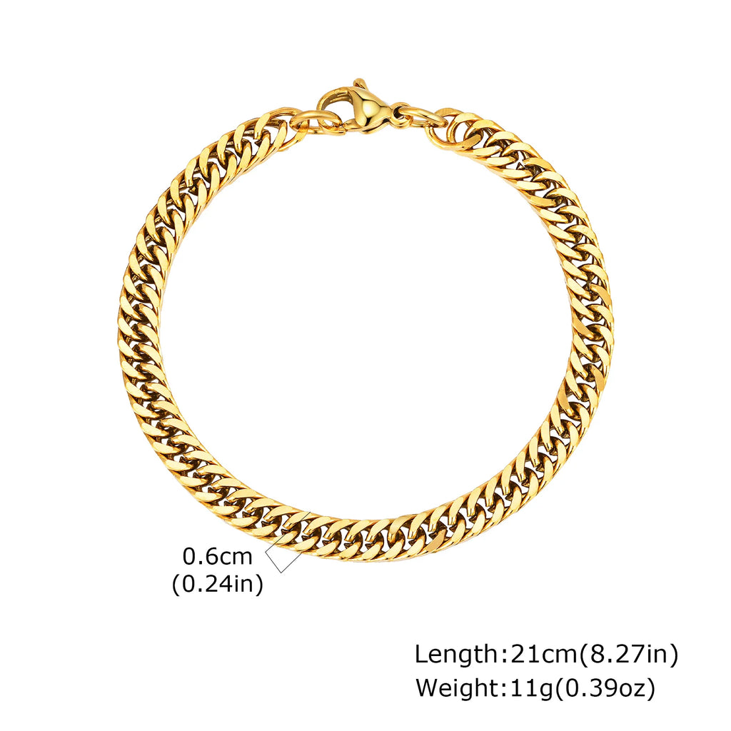 Gold Chunky Chain Bracelet — Stainless Steel