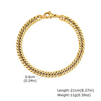 Gold Chunky Chain Bracelet — Stainless Steel