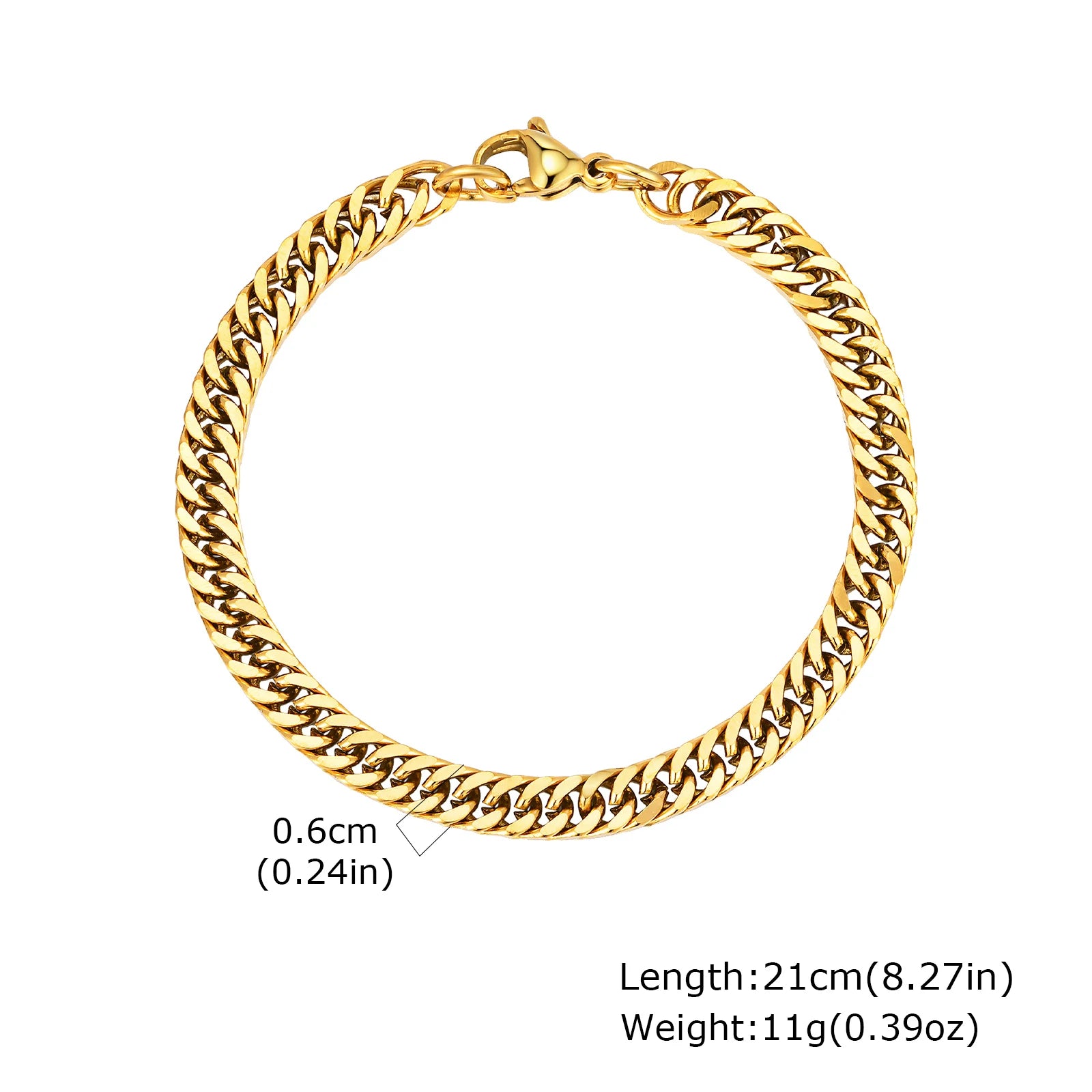 Gold Chunky Chain Bracelet — Stainless Steel