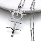 Statement Chain Pendant Necklace — Stainless Steel