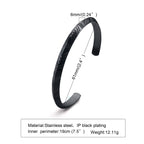 Minimal Thin Cuff Bangle Bracelet — Stainless Steel