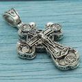 Orthodox Cross Silver Pendant Necklace