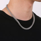 6MM Link Chain Bracelet Necklace Set for Man Luxury Gold Color Stainless Steel Jewelry Men's Necklace & Bracelets
