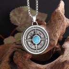 Jewelry Round Celtic Knot Necklace for Men Nordic Rune Amulet Fashion Sweater Necklace Gift