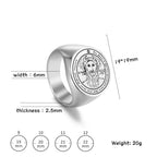 First Pentacle Key of Solomon Ring — Stainless Steel