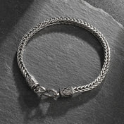 Silver Stainless Steel Keel Bracelet Statement