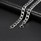 My Shape Basic Cuban Chain Necklaces for Men Chains Punk Figaro Box Curb Chain Chokers Lobster Clasp Fashion Male