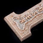 Iced Out Number 1 Pendant Necklace 'CHOSEN' Letter Rose Synthetic Zircon Hip Hop Jewelry for Men Rap Singer Style Men's