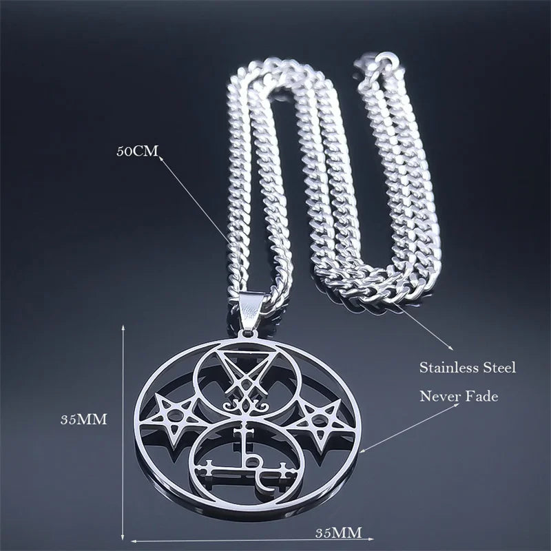 Sigil of Lucifer Pentagram Necklace — SS