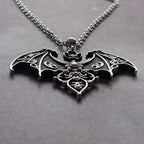 Vampire Bat Charm Choker Necklace — Stainless Steel