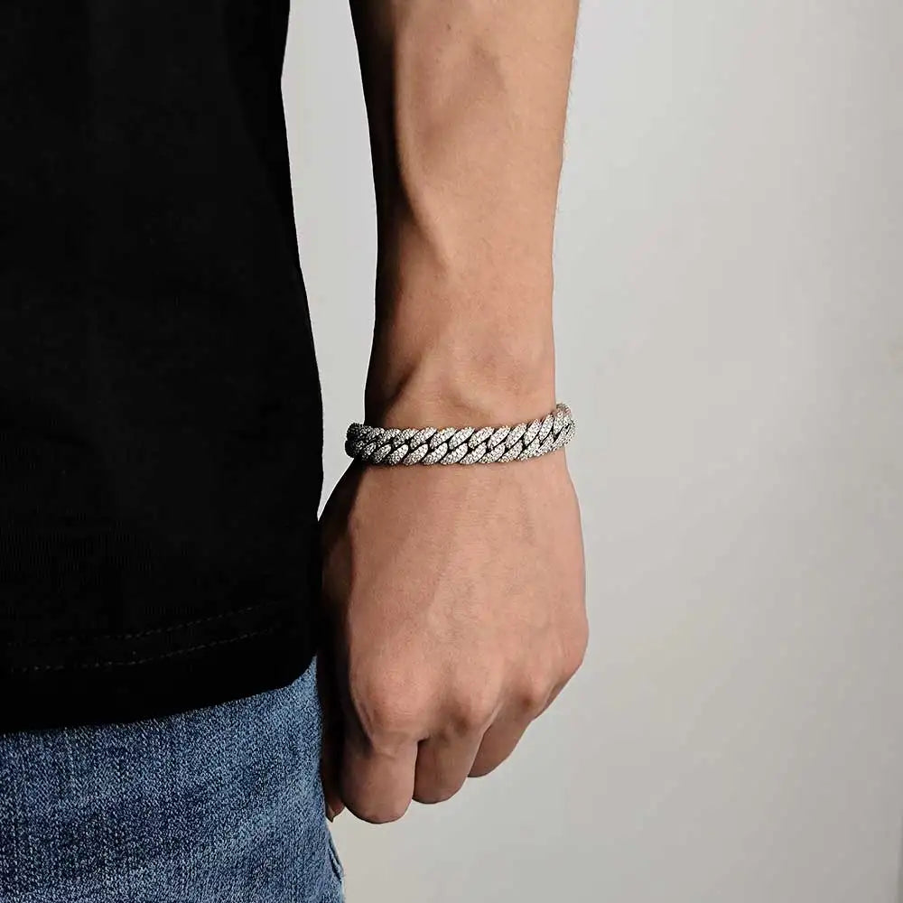 Iced Out Cuban Chain Necklace Stainless Steel 10MM