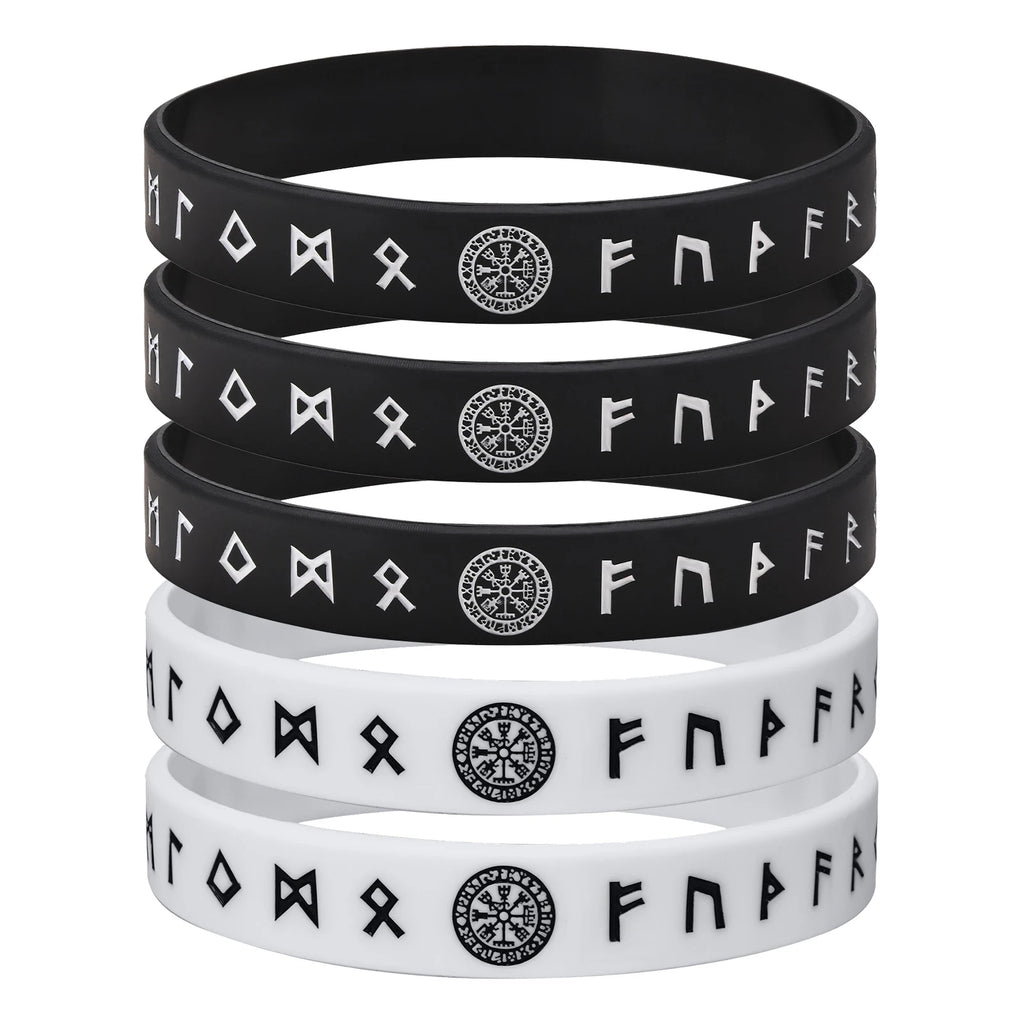 Viking Compass Silicone Bracelet 12mm