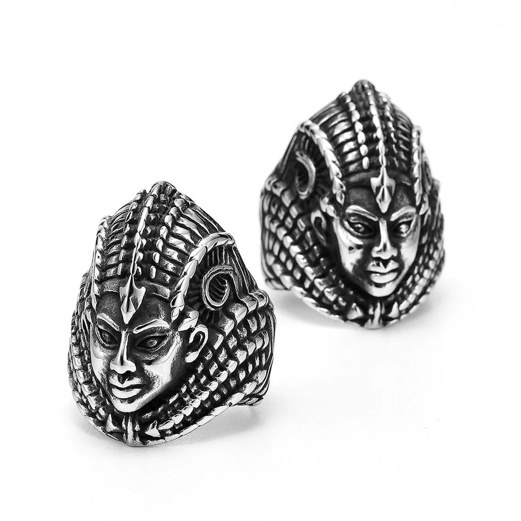 Egyptian Pharaoh Ring — Stainless Steel