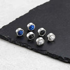 Iced Out Rhinestone Magnetic Ear Clip — Stainless Steel