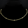 Length 60cm Ball Bead Chain Necklace for Women Men Stainless Steel Gold Sliver Black Color Fashion Jewelry Accessories