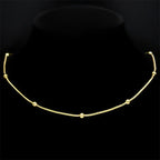 Length 60cm Ball Bead Chain Necklace for Women Men Stainless Steel Gold Sliver Black Color Fashion Jewelry Accessories