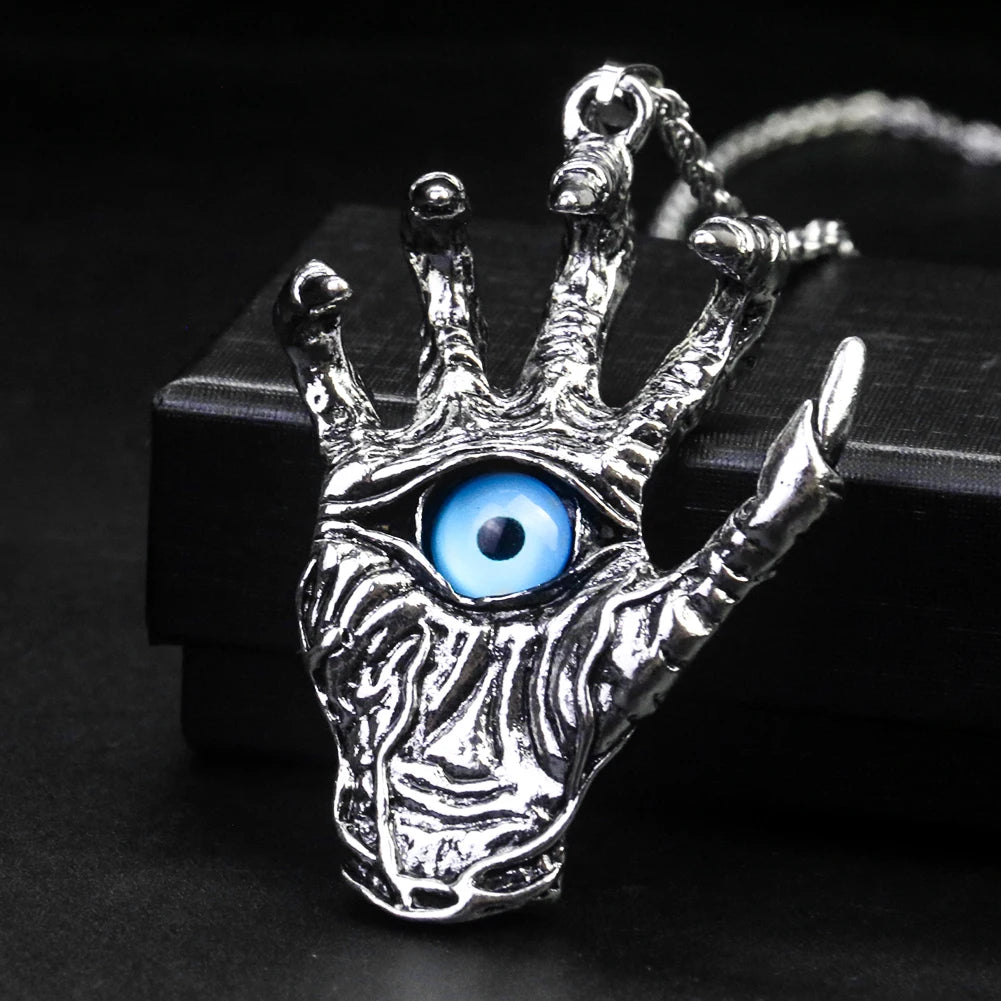 Monster Claw Palm Bones Pendant Necklace — 3D Sweater Chain