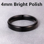 4-8mm Dull Polish Silver Color Titanium Ring For Men and Women Personalized Ring Customize Engraved
