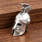 Spartan Roman Viking Bell Pendant Necklace Men Women Vintage Biker Punk Lucky Amulet Helmet Stainless Steel Jewelry Gift Dropshi