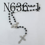 Anime Cross Chain Pendant Necklace — Zinc Alloy