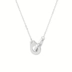 Geometric Hollow Pendant Necklace — Stainless Steel