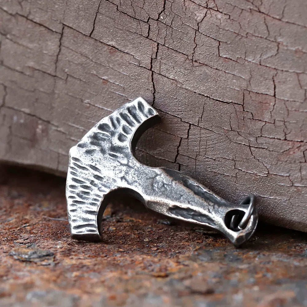 Viking Thor's Hammer Mjolnir Pendant Necklace — Stainless Steel