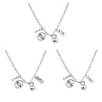 Dumbbell Barbell Letter Pendant — Stainless Steel