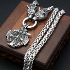 Wolf Odin Steel Pendant Vintage 316L Viking Warrior