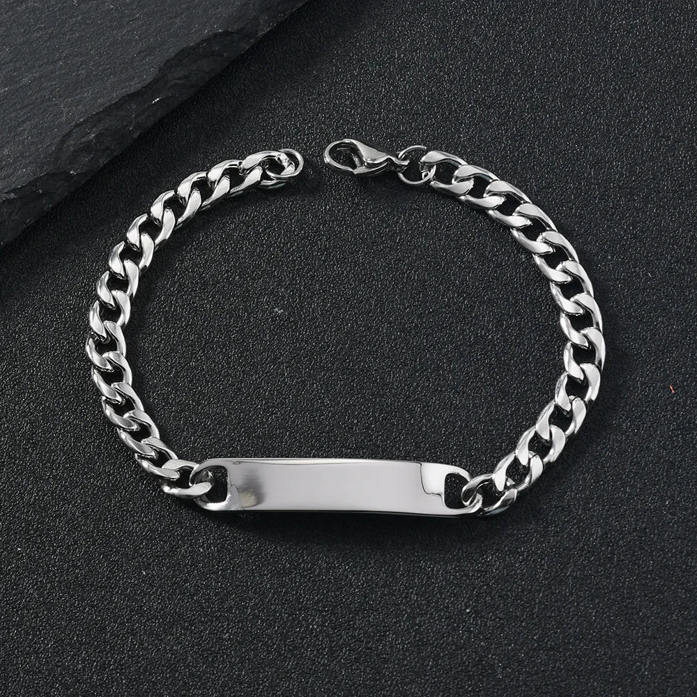 Steel Bracelet 7MM Hand Punk Street Style