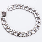 Vintage Solid Stainless Steel Charm Man Bracelet for Men Totem Chain Men‘s Bracelets On Hand Bands Viking Jewelry