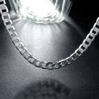 40-75cm 925 Sterling Silver 18K Gold 8MM Necklaces Classic Sideways Chain For Men Woman Fine Jewelrys Wedding Party