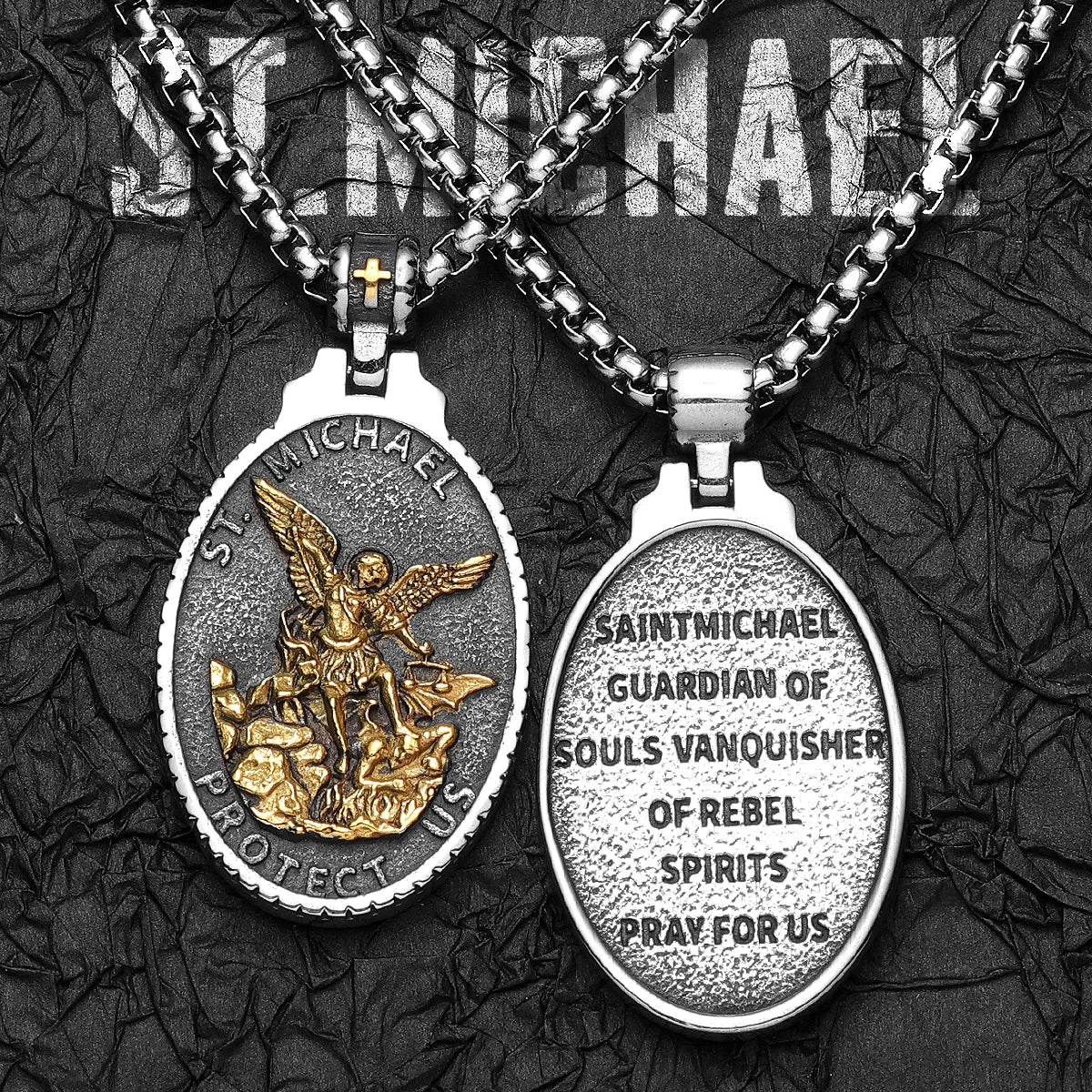 Archangel Michael Pendant — Stainless Steel