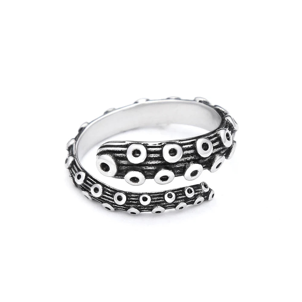 Gothic Octopus Squid Ring — Stainless Steel