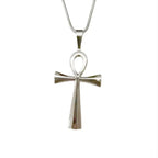 Trendy Mythology Key Of Life Pendant Silver Color Stainless Steel Egyptian Ankh Collar Chains Necklace for Men Women Jewelry