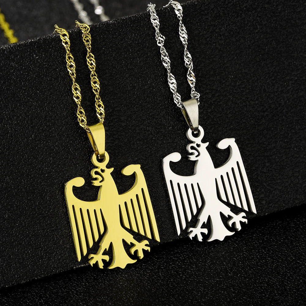 Germany Eagle Pendant Necklace — Stainless Steel