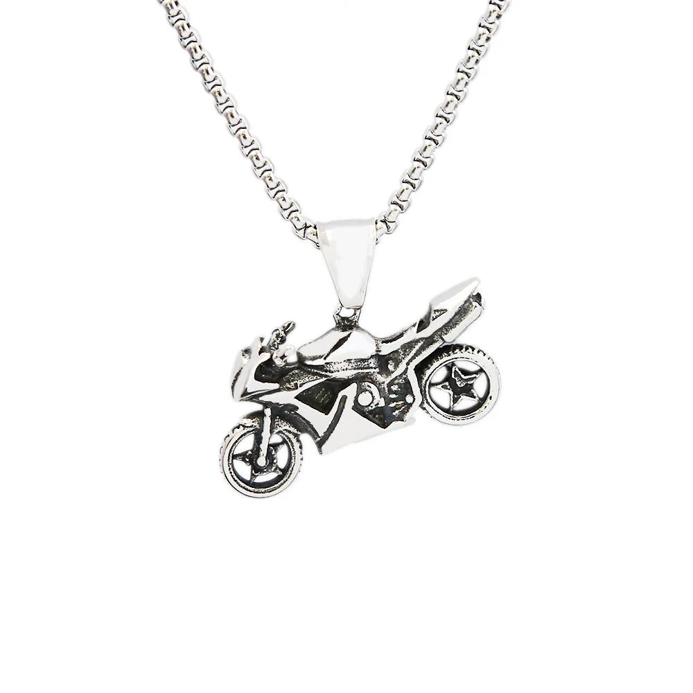Motorcycle Steel Pendant Vintage Punk Knight Unique