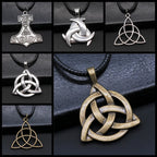 Triquetra Knot Statement Pendant Necklace