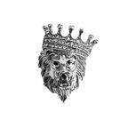 Vintage Lion Crown Brooch — Lapel Pin for Suit & Shirt Collar