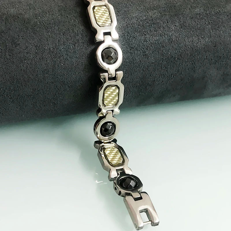 Healthy Power Increase Magnetic Therapy Men's Bracelet for Man 316l Stainless Steel Armband Male Bracelets Jewelry Gifts